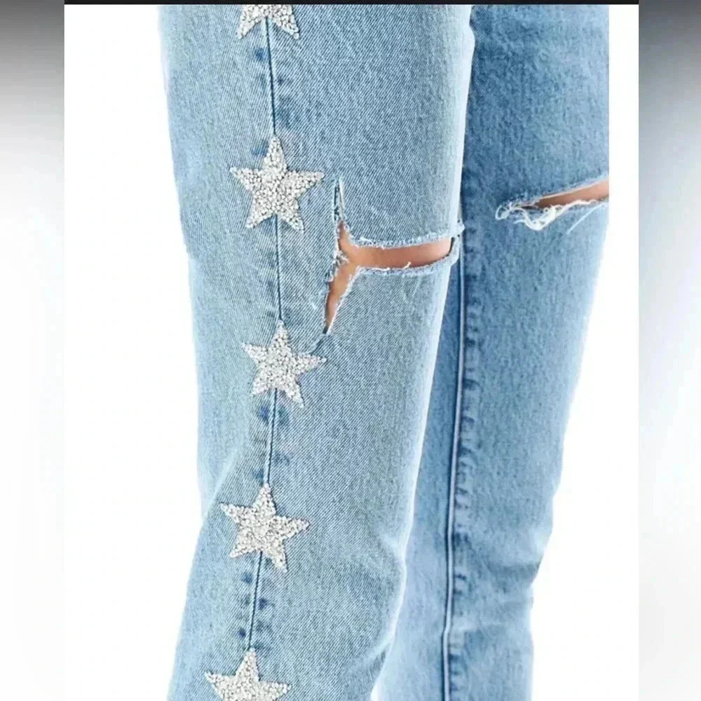 Carmar Alexander Ezra Rhinestone Star Jeans size 24 - Picture 3 of 14